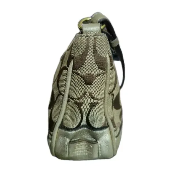 Coach Vintage Y2K Gold Demi Monogram Bag Baguette 1861 8.5"×5.5"×2" - Picture 2 of 8